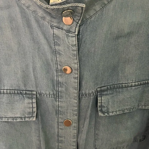 New with Tags Anne Klein Women's Utility Light Weight Denim Size XL Jacket - Picture 5 of 6